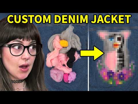 Needle Felting a Denim Jacket (for a fashion show!)