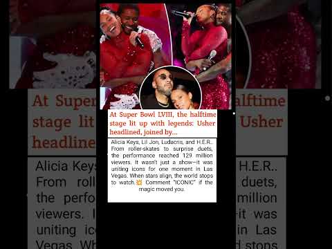 Hollywood Icons Unite at Super Bowl LVIII Halftime | Usher + Alicia Keys + More | #shorts