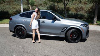 2026 BMW X6M Review in Frozen Pure Grey / 22" M wheels / Exhaust Sound with Trish! / BMW Review