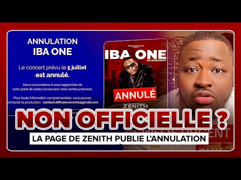ANNULATION DU CONCERT DE IBA ONE - INFO & BUZZ DU JOUR 26 06 2025