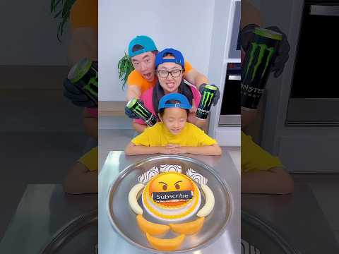 Emoji Cake vs Monster Energy Drink ice cream challenge!🍨 #funny by Ethan Funny Family