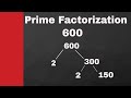 Prime Factorization of 600 and 400