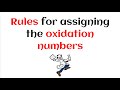 Oxidation States and Rules