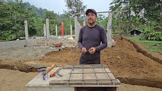 Cimentacion para una casa de campo tipo villa. 🏡
