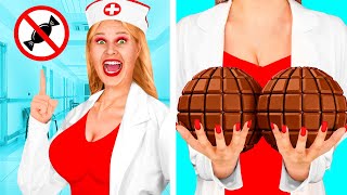 How To Sneak Food Into Hospital | Epic Food Battle by RaPaPa Challenge