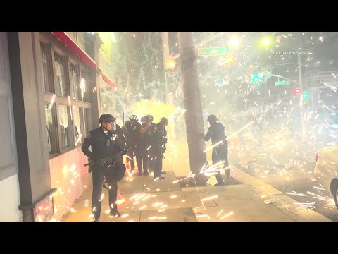 'No Kings' Protest Ends With Violent Encounters | Santa Ana, CA