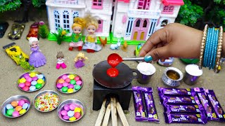 Miniature Dairy Milk Dosa 🍫 | Sweet Chocolate Dosa Recipe | Super Tasty | Miniatur rasoi ghar 