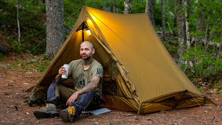 Solo Camping With Ultralight Weight Tent And Hiking Gear
