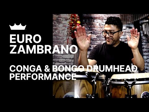 Euro Zambrano: Conga & Bongo Drumhead Performance | Remo