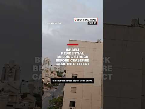 Israeli residential building struck before ceasefire came into effect