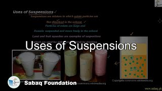 Uses of Suspensions