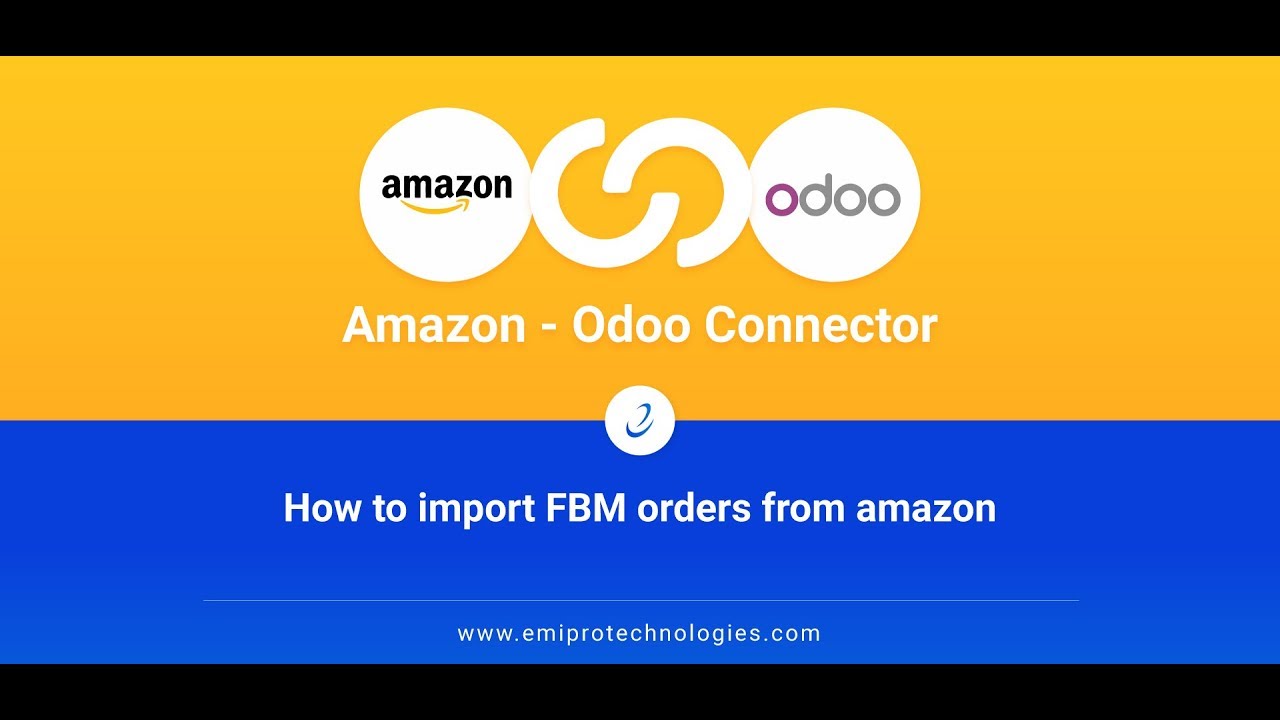 How to import FBM orders from amazon | Amazon Odoo Connector | 11/12/2018

User guide of Amazon Odoo Connector: Easily import the Sales Orders from Amazon to Odoo which are shipped or unshipped ...