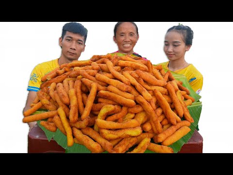 Bà Tân Vlog - Thử Thách Làm Mâm Khoai Tây Que Khổng Lồ Đãi Cả Làng