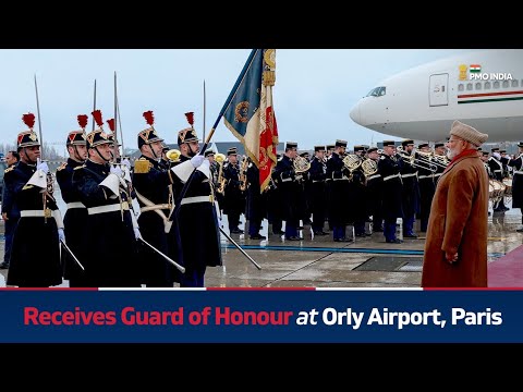 Prime Minister Narendra Modi arrives at Orly Airport, Paris, France