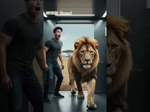 “Khi đi làm mà gặp… SƯ TỬ trong thang máy 🦁😂 | Viral Shorts” #FunnyShorts #LionInElevator #Viral