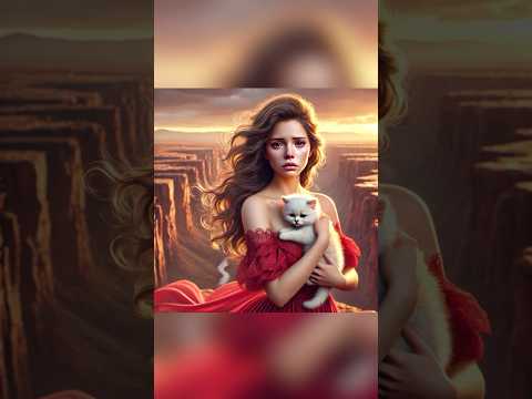 GIRL SACRIFICES HERSELF TO SAVE THE KITTEN #aicat #aicatstory #cute cat #capybara #shorts #catstory