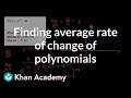 Finding the Average Rate of Change in Polynomials