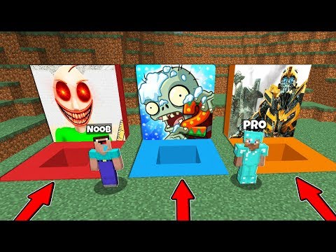 Minecraft Battle: NOOB vs PRO : WHAT PIT A CHOOSE TO SURVIVE in Minecraft / Animation