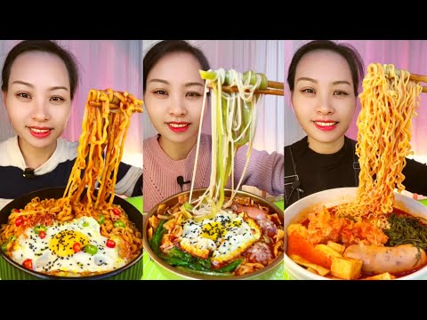 Asmr chinese eating spicy noodles mukbang | Eating fire noodles | Spicy food challenge