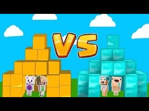 RETO DE LA BASE DE ORO VS BASE DE DIAMANTE 💥BEBENOOB Y PECHOCHIN VS NANI Y WINKY MINECRAFT