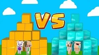 RETO DE LA BASE DE ORO VS BASE DE DIAMANTE 💥BEBENOOB Y PECHOCHIN VS NANI Y WINKY MINECRAFT