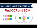 Finding GCF and LCM with Venn Diagrams