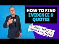 Choosing Textual Evidence to Support Your Claims