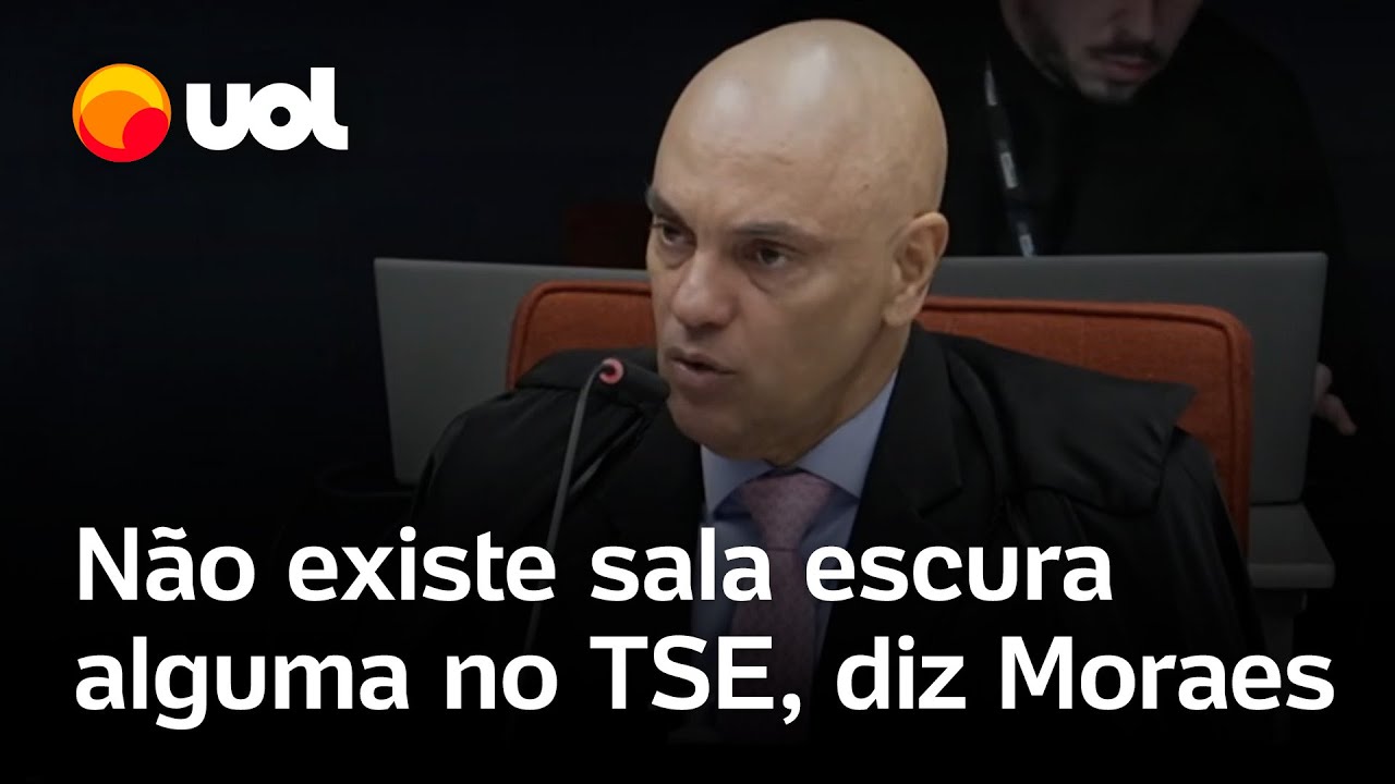 Moraes nega sala escura no TSE e chama acusações de Bolsonaro de mentiras criminosas