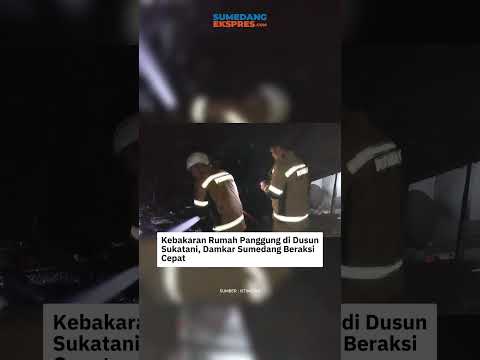 Kebakaran Rumah Panggung di Dusun Sukatani, Damkar Sumedang Beraksi Cepat