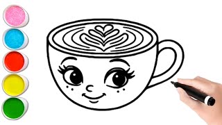 Ballerina Cappuccino Resmi Çizimi Ve Boyama Videosu, Eğitici Resim Çizim Ve Boyama Videoları