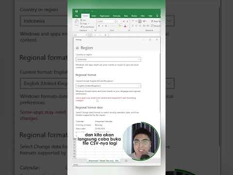 BUKA FILE .CSV LANGSUNG RAPIH TANPA SPLIT TO COLUMN #excel #exceltricks #exceltips #excelindonesia