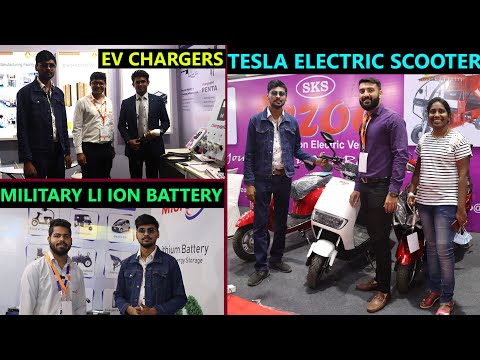 Tesla Electric Scooter, EV Chargers, Military Li-ion Battery | EV Expo 2021