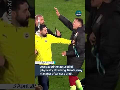 Jose Mourinho accused of 'physically attacking' Galatasaray manager after nose grab #itvnews #news