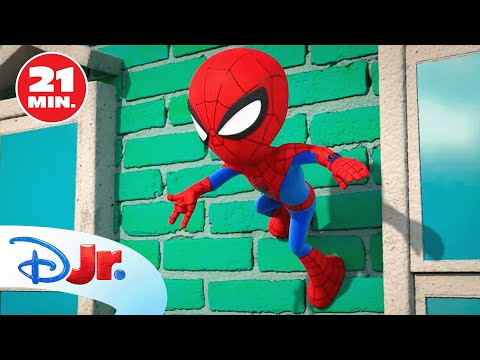 MARVEL SPIDEY Y SU SUPEREQUIPO: Haz como Spidey con sus mejores lanzamientos 🕷️ | @DisneyJuniorES