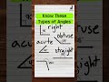 Types of Angles and Their Measures