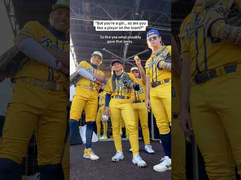 No seriously what gave that away?? #fyp #womeninsports #baseball #femaleathletes
