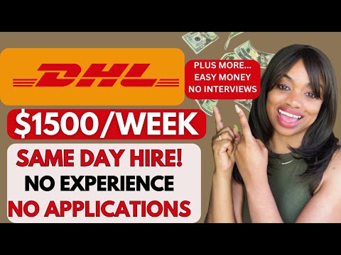 DHL Is Hiring Remote! Get Paid $1500/WK I Start Same Day-No Applications No Experience WFH Jobs 2025