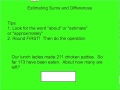 Estimating Sums and Differences in Mathematics