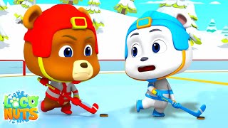 Loco Nuts Hockey Sur Glace | Match de Rigolo Pour Enfants