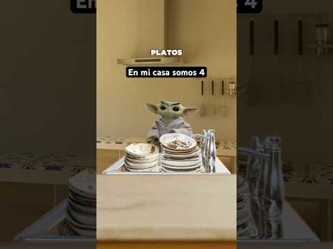 Siempre me toca a mí 😠 #humor #platos #lavar