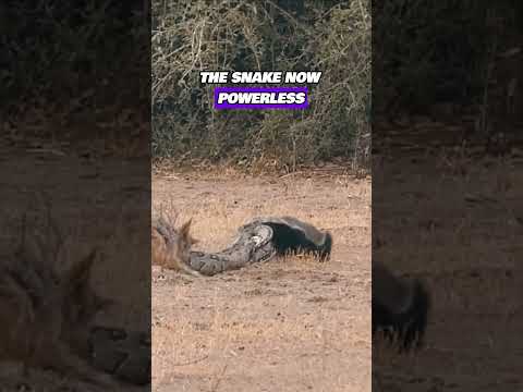 The Fearless Honey Badger vs. the Snake and the Jackals#animals #wildlife #snake #fyp