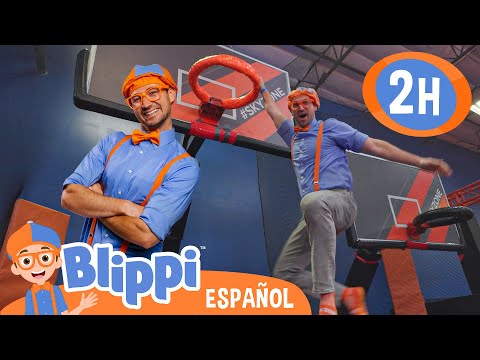 Saltando sin parar con Blippi 🧡💙 Blippi Español | Videos educativos para niños | Aprende y Juega