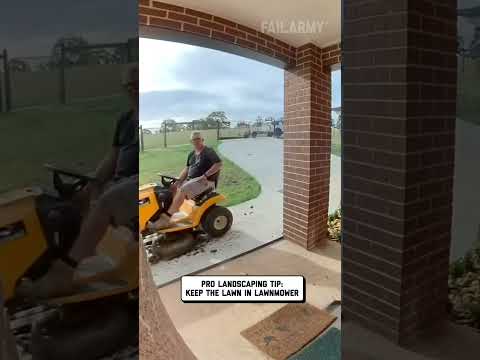 Lawn Mower Destroys Door Mat