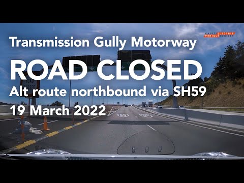 Transmission Gully Motorway - Road closed - Northbound Tawa to Kāpiti via State Highway 59