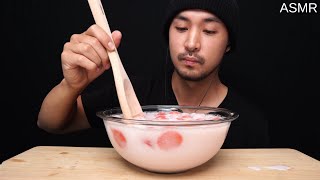[ASMR] HWACHAE | KOREAN WATERMELON PUNCH | DRINKING ASMR | ICE EATING | SLEEP | 99.99% SATISFACTION