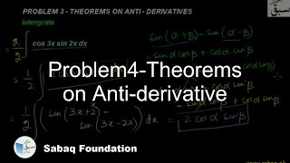 Problem4-Theorems on Anti-derivative