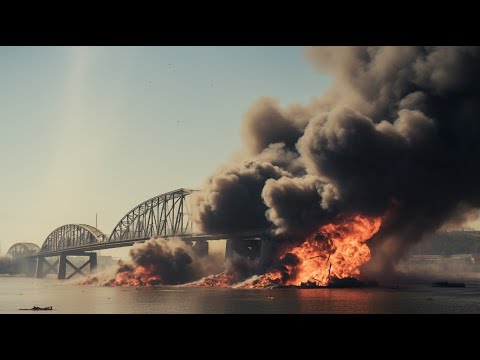 RUSSIAN DISASTER ON THE CRIMEAN BRIDGE! Dozens of pieces of equipment destroyed by Ukrainian ATACMS