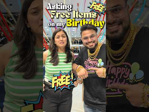 How Much Free Stuff I Can Get On My Birthday🥳 #comedy #trending #funny #viralvideo #reaction #shorts