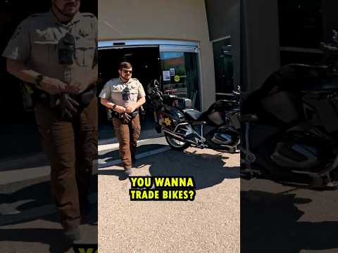 Trading bikes with a cop