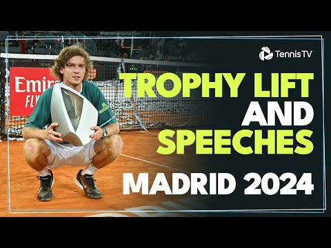 Andrey Rublev vs Felix Auger-Aliassime: Trophy Lift & Speeches! | Madrid 2024 Highlights